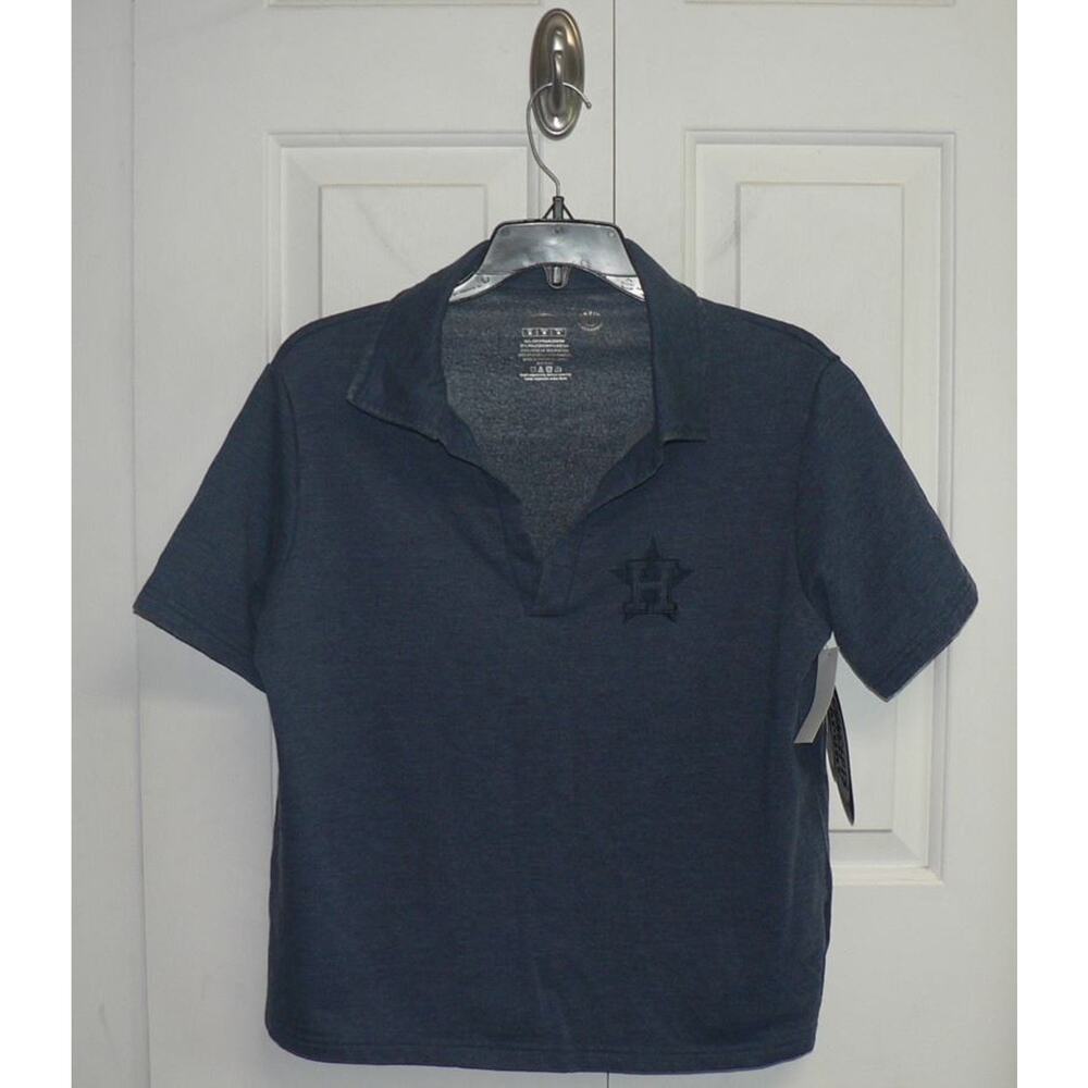 Concepts Sport Womens Houston Astros Volley Fleece Short Sleeve Shirt Medium $35